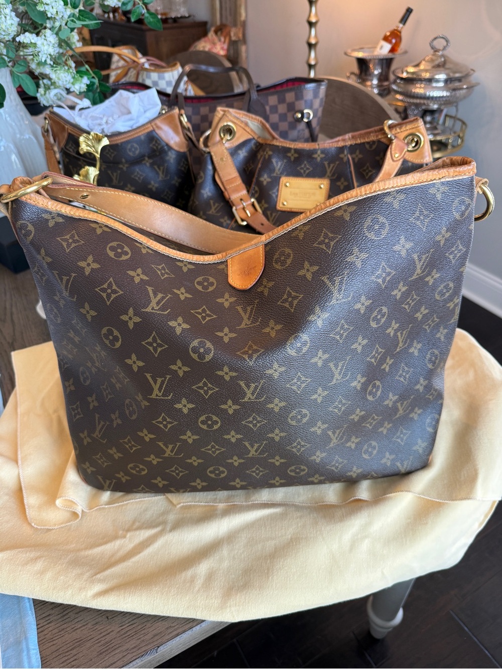 Louis Vuitton Delightful Brown Monogram Canvas Shoulder Hobo